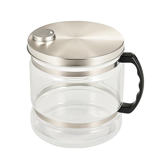 CO-Z 1.1 gal Water Container for Distiller, 4L Distilled Glass Carafe with Nonskid Bottom, Countertop Replacement Distilled Water Pot, Water Glass Jar Water Distiller for Home