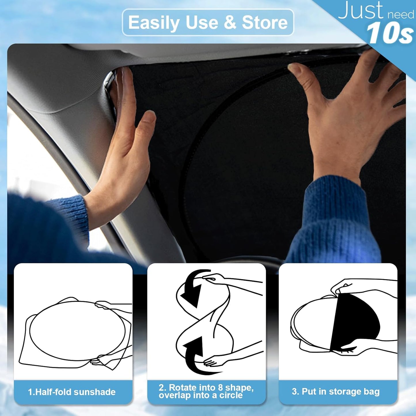 Custom Fit NX NX250 Windshield Sunshade for 2015-2022-2024 2025 Lexus NX350 NX350h NX450h Accessories Front Window Shades Cover for Windshield Sun Visor Protector 210T Reflector Block Heat UV Rays