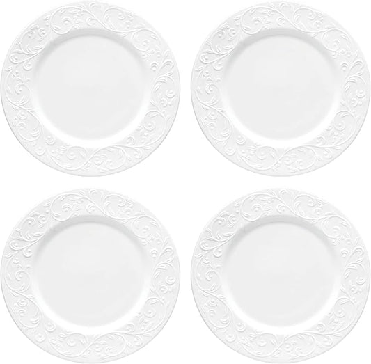 Lenox 891292 Opal Innocence Carved 4-Piece Dinner Plate Set