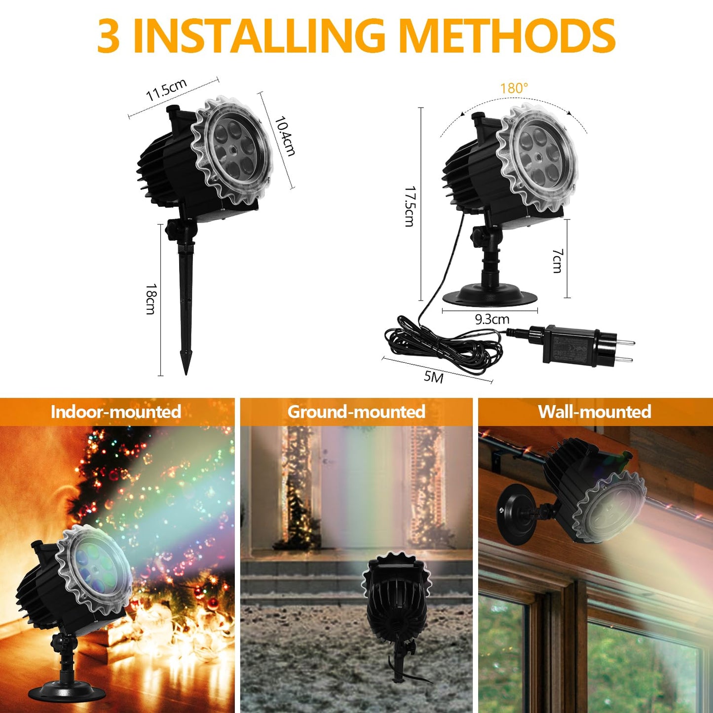 Segotendy Holiday Projector Lights Outdoor, 8 Images Mode with 96 Cartoons,Waterproof Holiday Projector with Remote Control Timer for Valentine Decorations Easter Christmas Halloween Birthday Party