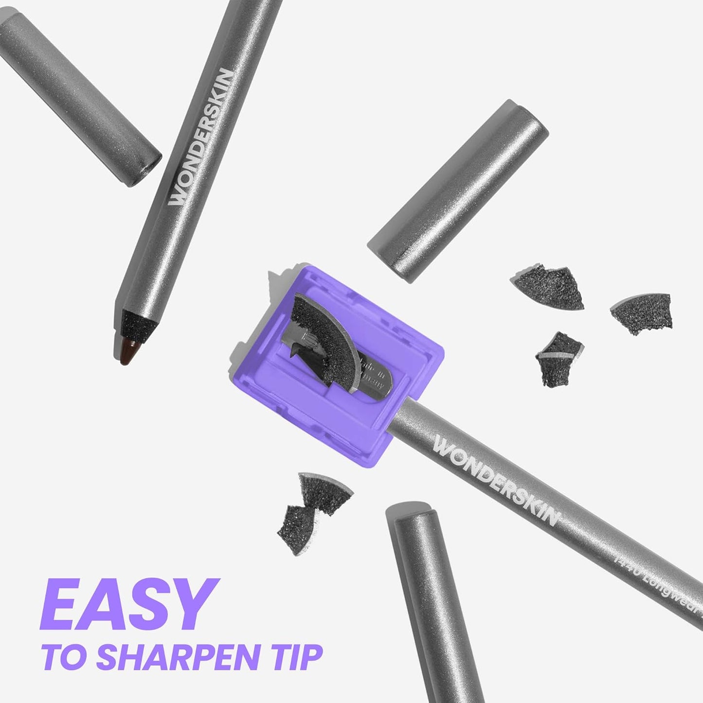 Wonderskin Eyeliner Pencil, 1440 Longwear Green Eyeliner Pencil - Waterproof, Sharpenable & Smudge Proof