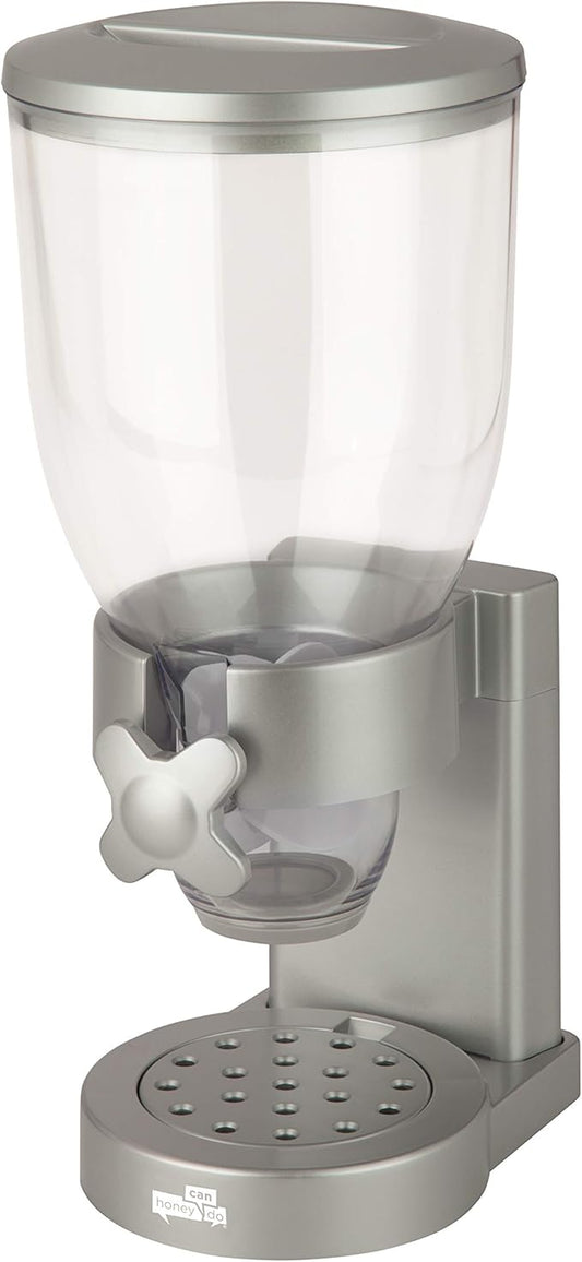 Honey-Can-Do Zevro /GAT102 Indispensable Dry Food Dispenser, Single Control, Silver