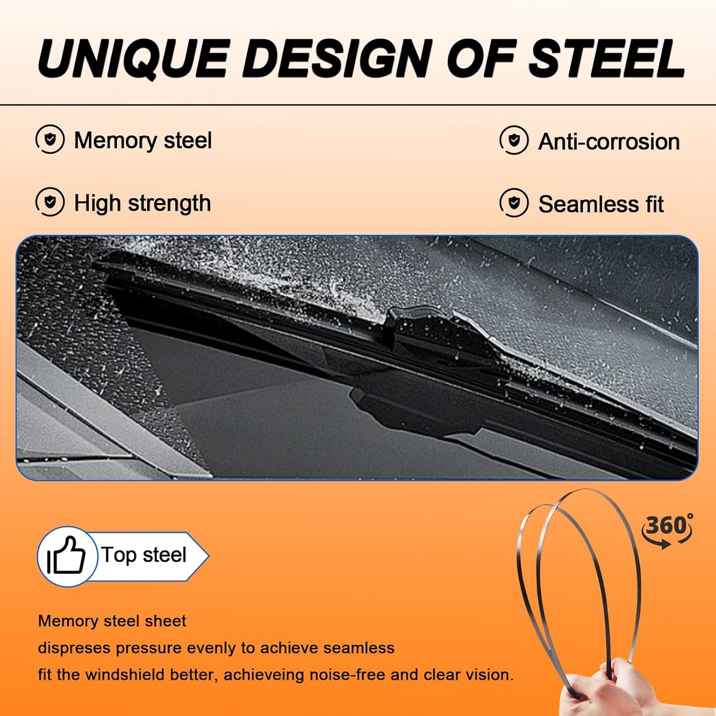 HULADAED® 26''+20''+13'' Windshield Wipers Replacement for BMW X3 2017 2016 2015 2014 2013 2012 2011,Silicone Front Rear Wiper blades for MY Car-All Weather & Quiet(3 PACK)