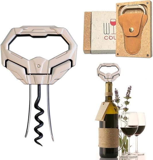 3 in 1 Ah So Two Prong Wine Opener & Cork Remover,It Can Remove The Older and Fragile Wine Corks so Easy for Connoisseurs to Uncork (Diamond)