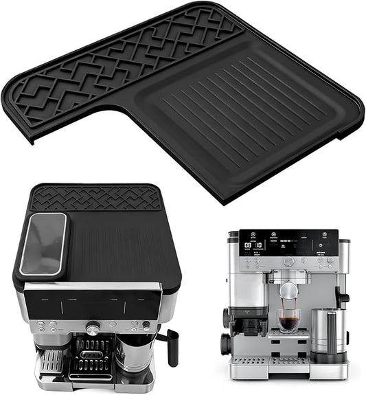 Top Mat for Ninja Luxe Espresso Coffee Machine ES601 & ES701, Food-Grade Silicone Heat-Resistant, Shields Top Surface from Scratches Ninja Luxe Cafe Accessories(Black)