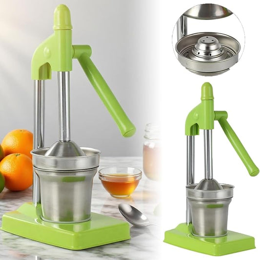 Cast Iron Hand Juicer, Manual Citrus Press, Heavy Duty Lime Lemon Orange Juicer for Fresh Juice, Easy Clean