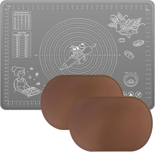 XXL Silicone Pastry Mat, Small Baking Mat, Food Grade Silicone Rolling Board