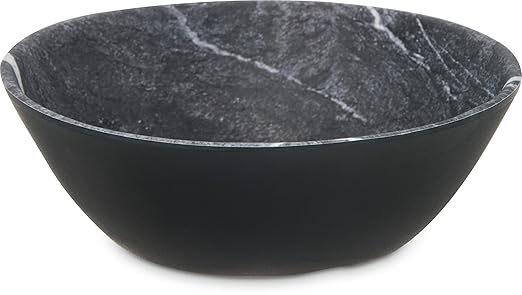 Carlisle FoodService Products Ridge Reusable Plastic Bowl Soup Bowl for Home and Restaurant, Melamine, 8 Ounces, Soapstone, (Pack of 24)