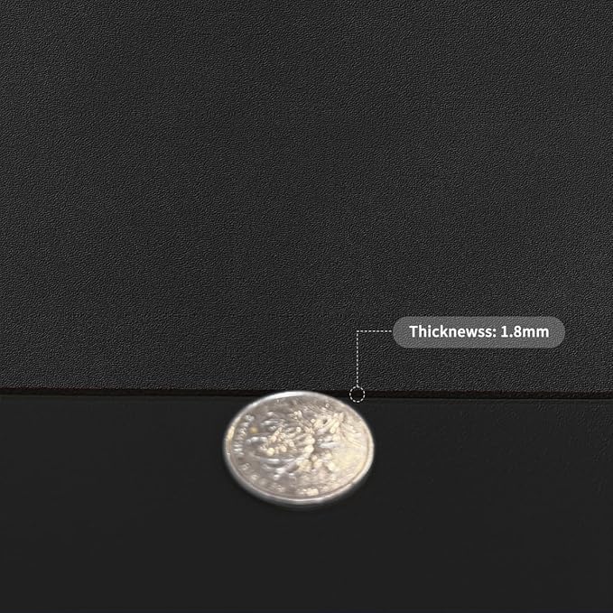 Leather Table Pad,1.8mm Thick,40x66 Inch,Dining Table Pad,Table Pads for Dining Room Table Rectangular,Table Protector for Dining Room Table,Table Top Protector(Black+Black,40x66)