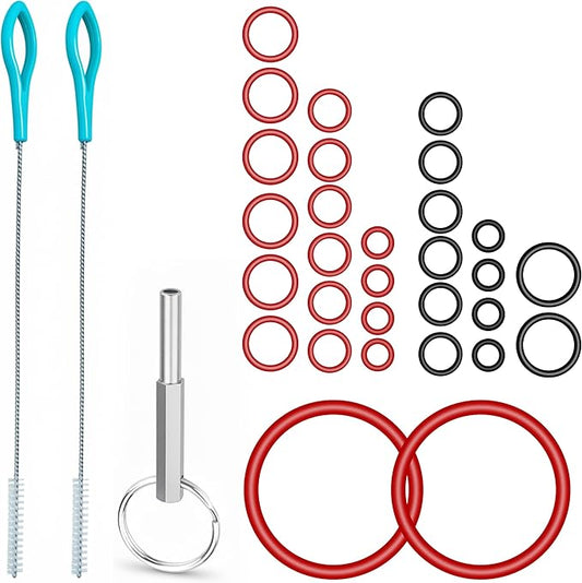 O-Ring Gasket Seal & Brew Valve Tool Set – Compatible with Jura Accessories and Krups Replacement Parts, Security Oval Head Key for Coffee Machine Repair, Replacement & Maintenance