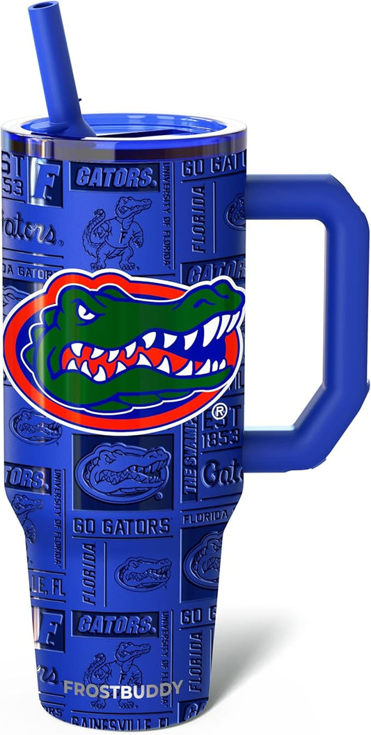 Thicc Buddy - 40 oz Stainless Steel Vacuum Insulated Tumbler with Lid and Straw for Water - Travel Mug Cupholder Friendly - Gifts for Women Men Him Her