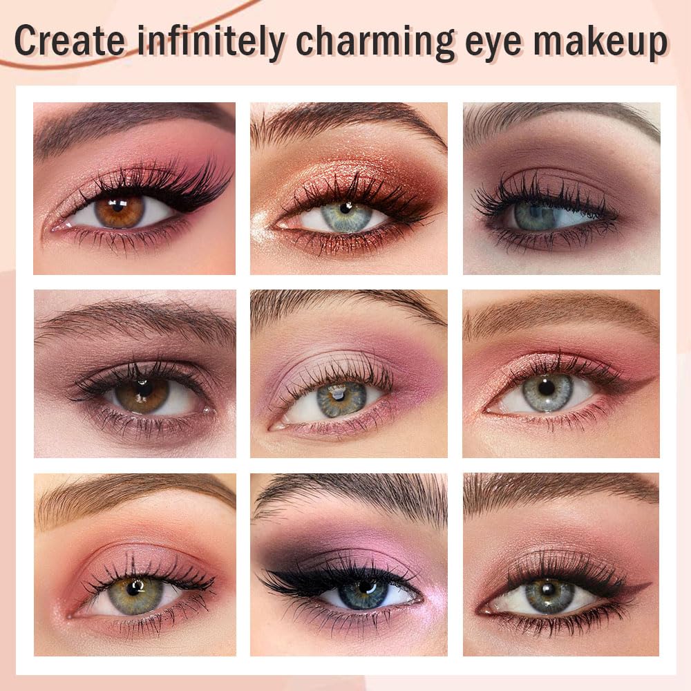 12 Colors Nude Brown Pink Matte Shimmer Eyeshadow Palette for Eye Makeup,High Pigmented Tan Purple Eye Shadow Primers Powder Palet de sombras de ojos