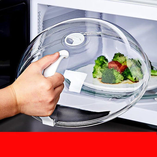 AYNEFY Microwave Splatter Guard with Handle, Plastic Food Cover Lid for Kitchen, Heat, Easy (Mini Type)
