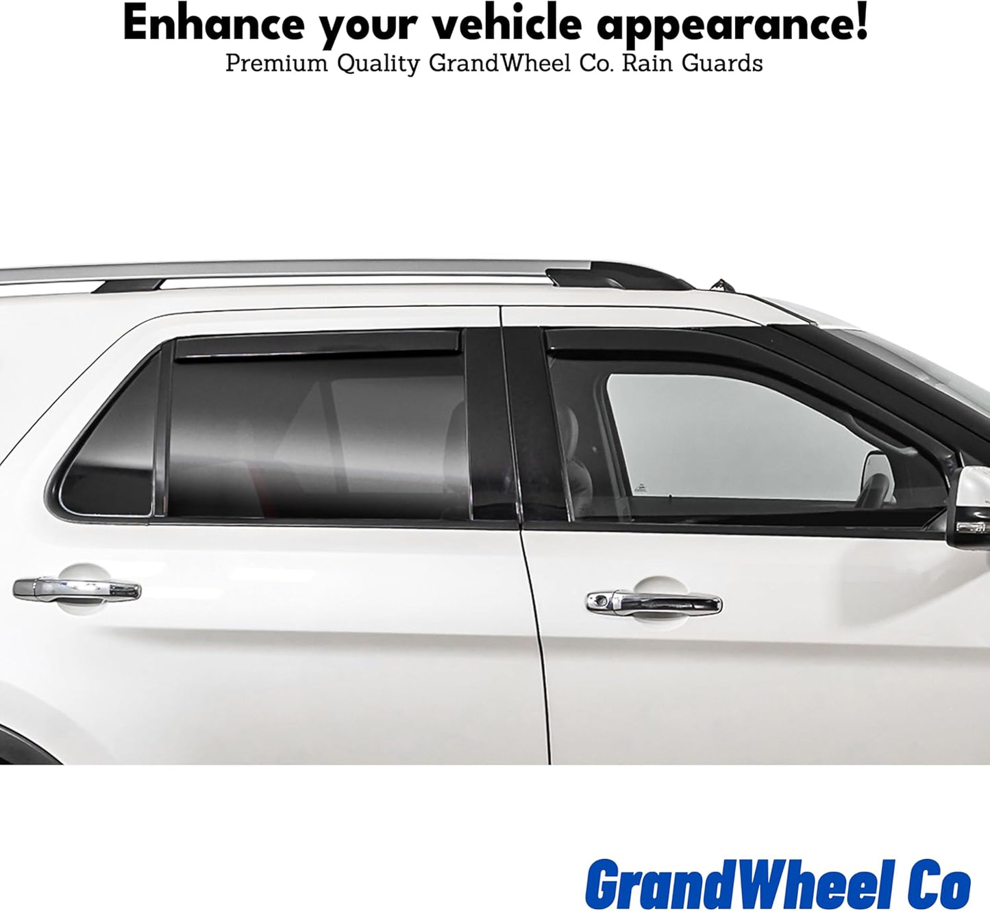 Window Deflectors Smoke Tinted in-Channel Side Window Vent Visor Deflectors Rain Guards Compatible with Chevrolet (Chevy) Tahoe/GMC Yukon 2015-2020 - 4pcs. GW0990