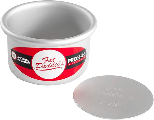 Fat Daddio's Anodized Aluminum Round Cheesecake Pan with Removable Bottom, 3 Inch by 2 Inch