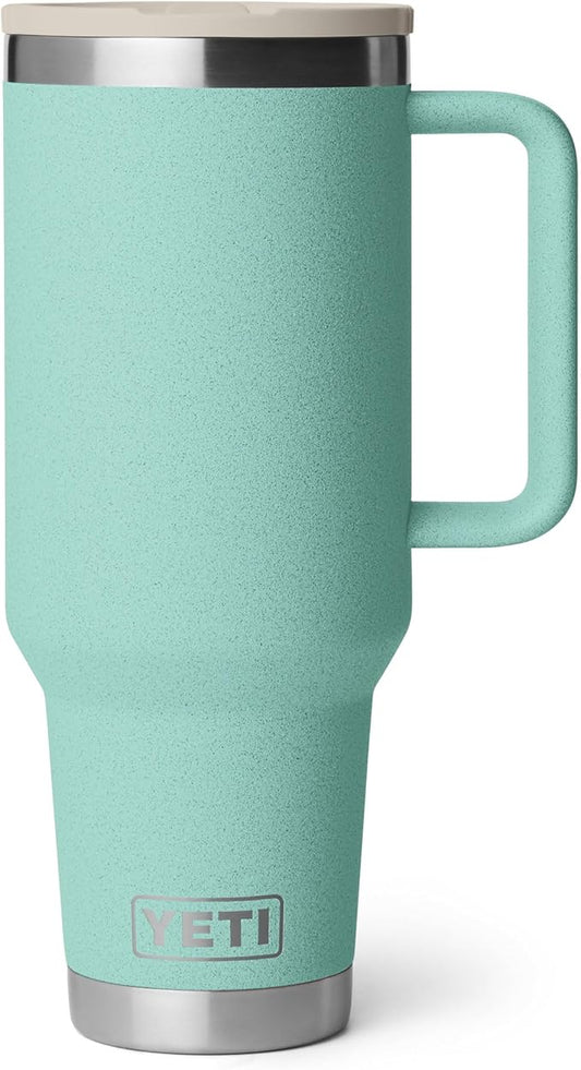 YETI Rambler 40 oz Travel Mug with Flip Straw Lid – Stainless Steel, Vacuum Insulated, Leakproof, Cup Holder Friendly