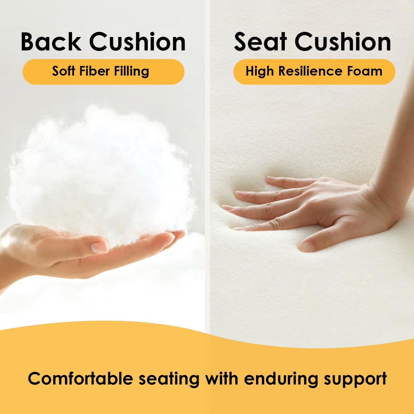 Supdurplus Sunbrella Outdoor High Back Chair Cushion, 2 Pack 48 x 24 inches Patio Chair Cushions Water Repellent Rocking Cushions Indoor Furniture Seat Pad with 2 Pillows, Canvas Ginkgo