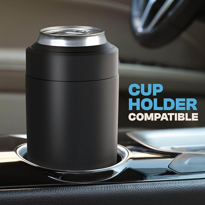Frost Buddy Universal Buddy Can Cooler - Fits All - For Regular 12 & 16 oz or Slim-Size Bottles - Insulated Double-Walled Stainless Steel (Purple)