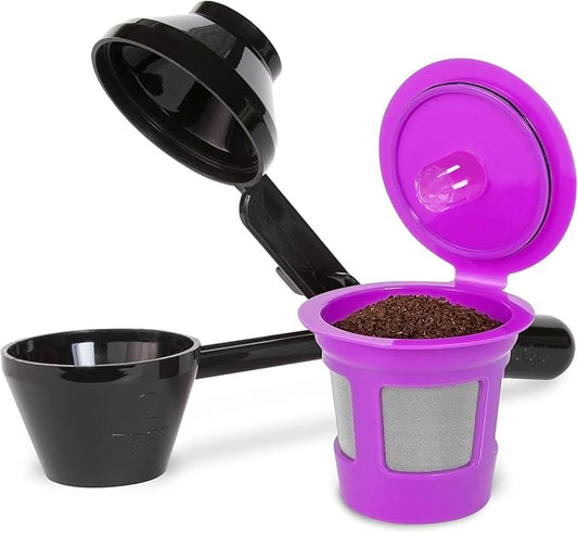 Single Serve Value Pack 1-Stream Reusable Filter Cup/EZ Scoop Perfect Pod Single Serve Pack Reusable Coffee Filter Cup & EZ-Scoop for K-CUP Brewers