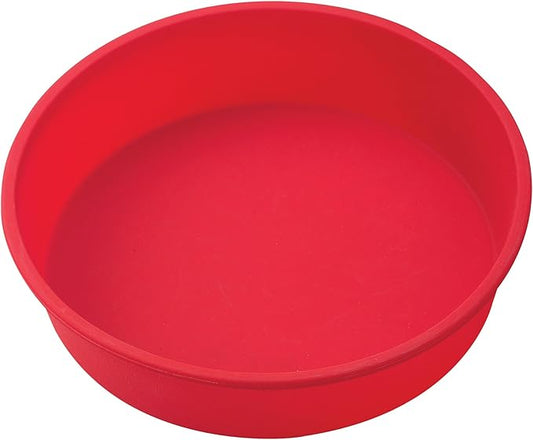 Mrs. Anderson's Baking Silicone 9-Inch Round Cake Pan, BPA Free, Non-Stick European-Grade Silicone, 9.5 x 2.25-Inches
