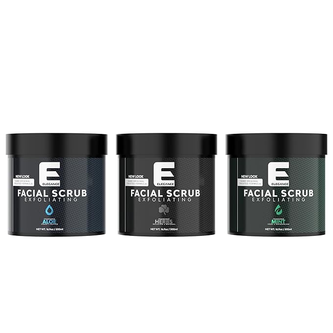 Elegance Natural Face Scrub, 16.9 Oz, Mint Based Facial Scrub, Exfoliate and Eliminate Impuritites for a Healthy and Hydrated Glowing Skin