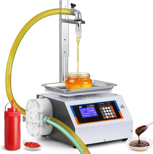 Hanchen Honey Filling Machine Automatic Bottling Machine Gear Pump Weigh Based Type for Viscous Liquid Laundry Detergent, Sauce, Ketchup
