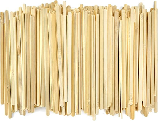7 Inch Bamboo Disposable Coffee Stirrers, 500 Count Coffee Stir Sticks - For Coffee, Cocktails and Hot Drinks - Smooth End Design, Splinter-Free