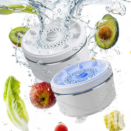 Fruit and Vegetable Washing Machine, 2026 Upgraded Produce Washing Device with Titanium Plate, Waterproof Food Cleaner, Rechargeable for Kitchen and Outdoor Use (1)