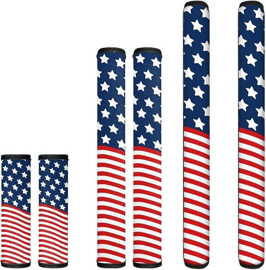 Fridge Door Handle Covers Set of 6, Patriotic American Flag Non Slip Kitchen Appliance Decoration for Fridge Dishwashers Microwave July 4th Independence Day Decorations
