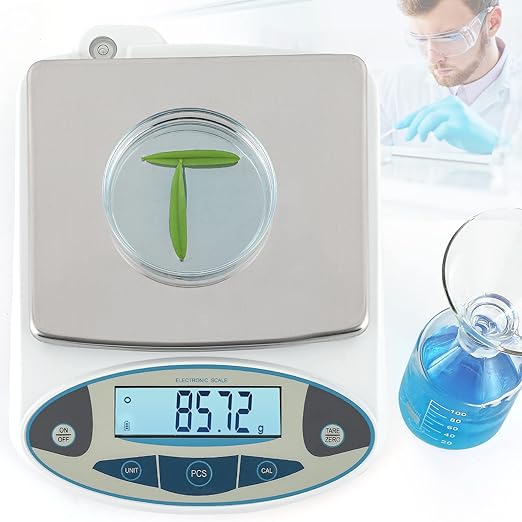 CGOLDENWALL Lab Scale 1000gX0.01 Gram High Precision Laboratory Balance Electronic Scientific Weighing Scale with Calibration Weight