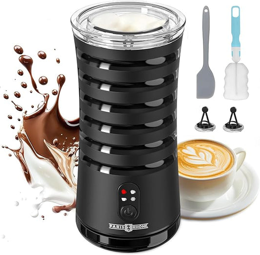 Electric Milk Frother, Paris Rhône 4-in-1 Milk Steamer and Frother, Hot & Cold Foam Milk Warmer with Temperature Control, Auto Shut-Off Frothers for Coffee, Latte,Macchiato, Cappuccino