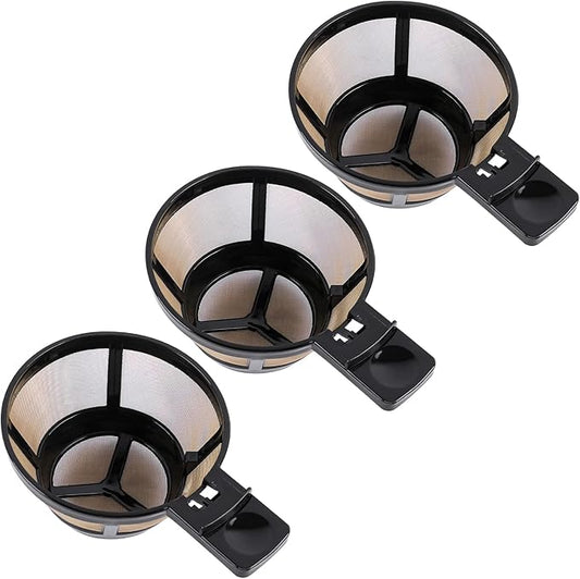 KEEPOW Reusable Coffee Basket Filter, Parts compatible with Hamilton Beach 2-Way Brewer Coffee Maker Models 49980A 49980Z 49933 47650 Accessories 3 Pack