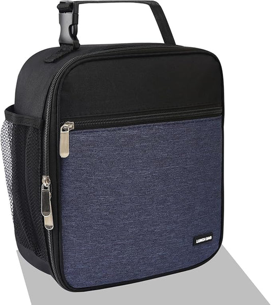 Lovoeo Lunch box Lunch bag for men women Insulated Lunchbox Lunch bags for Work Picnic Travel (Thicken navy blue)