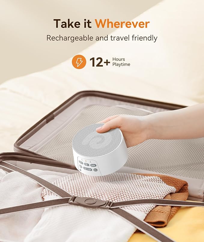Dreamegg White Noise Sound Machine for Adults Sleeping, D3 Pro Sound Machine for Baby Adults, 29 HiFi Sound, Battery/Adapter, Portable Sound Machine for Sleeping, Sound Therapy for Home Office Travel