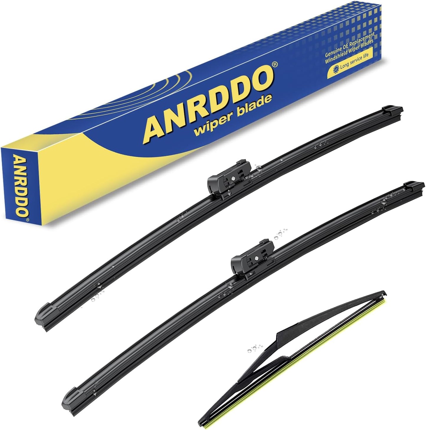 3 wipers Replacement For 2015 2016 2017 2018 2019 2020 2021 2022 2023 Jeep Renegade Windshield Wiper Blades Original Equipment Replacement - 22"+20"+11" (Set of 3) Top Lock