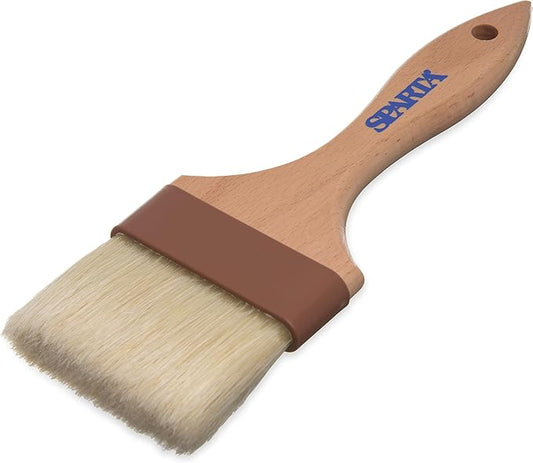 SPARTA Chef Series Basting Brush, Flat Boar Bristle Pastry Brush for Cooking and Baking, 3" Wide, 1 Count