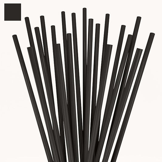 Disposable Plastic Coffee Stirrer Straw - 5 Inch Sip Stir Stick (Black, 8000)