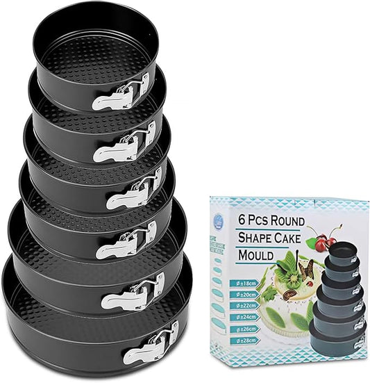 Springform Cake Pan, Cake Pan with 6 Different Size (7,8,9,9.5,10.2,11inch), Cake Molds for Baking with Removable Bottom, Non-Stick Bakeware for Effortless Baking and Easy Release