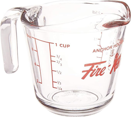 Anchor Hocking Fire-King Measuring Cup, Glass, 1-Cup