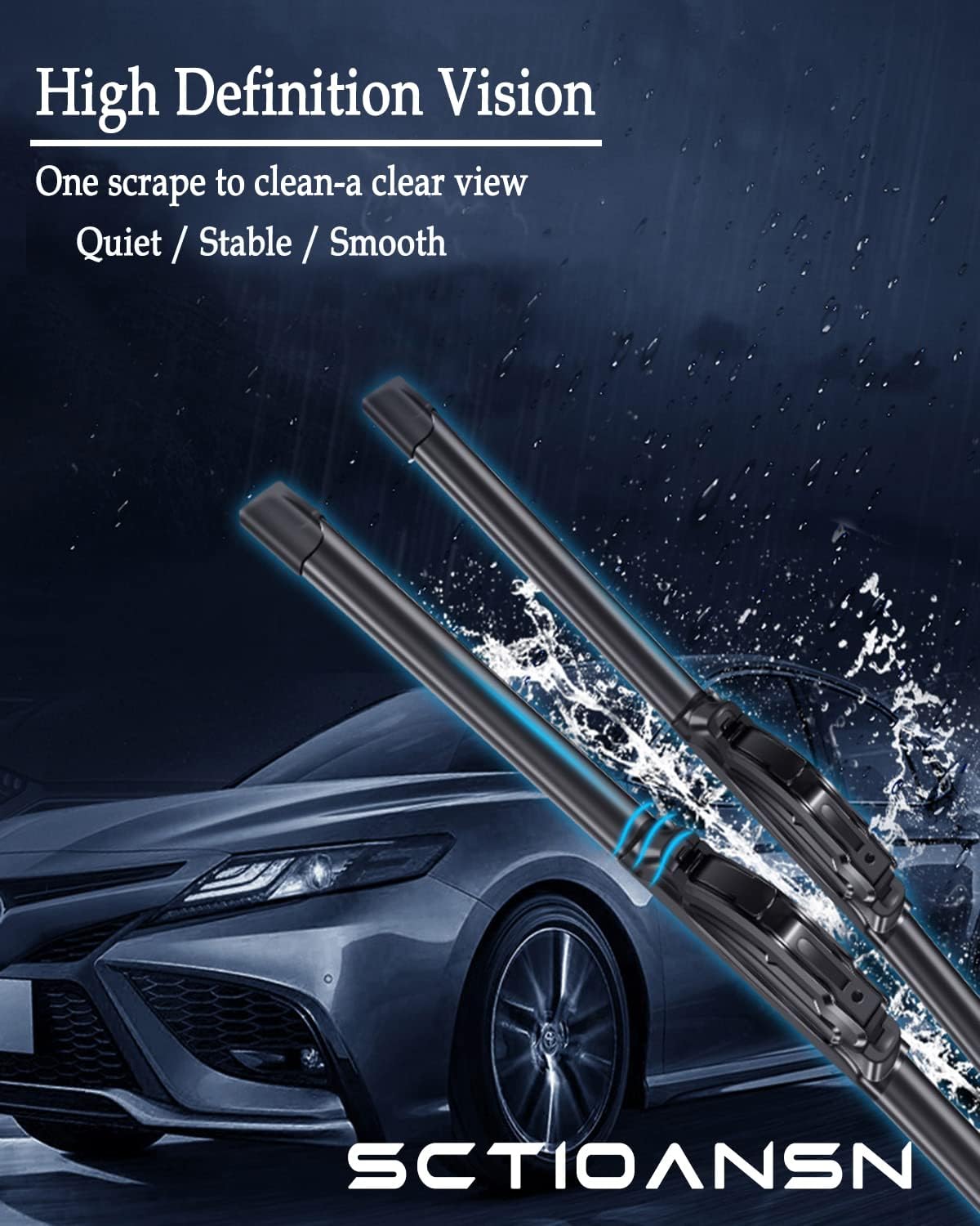 3 Wipers Set for Honda Pilot 2003-2008, Windshield Wiper Blades Original Equipment Replacement Front and Rear- 24"/21"/14B" (Pack of 3) J- HOOK
