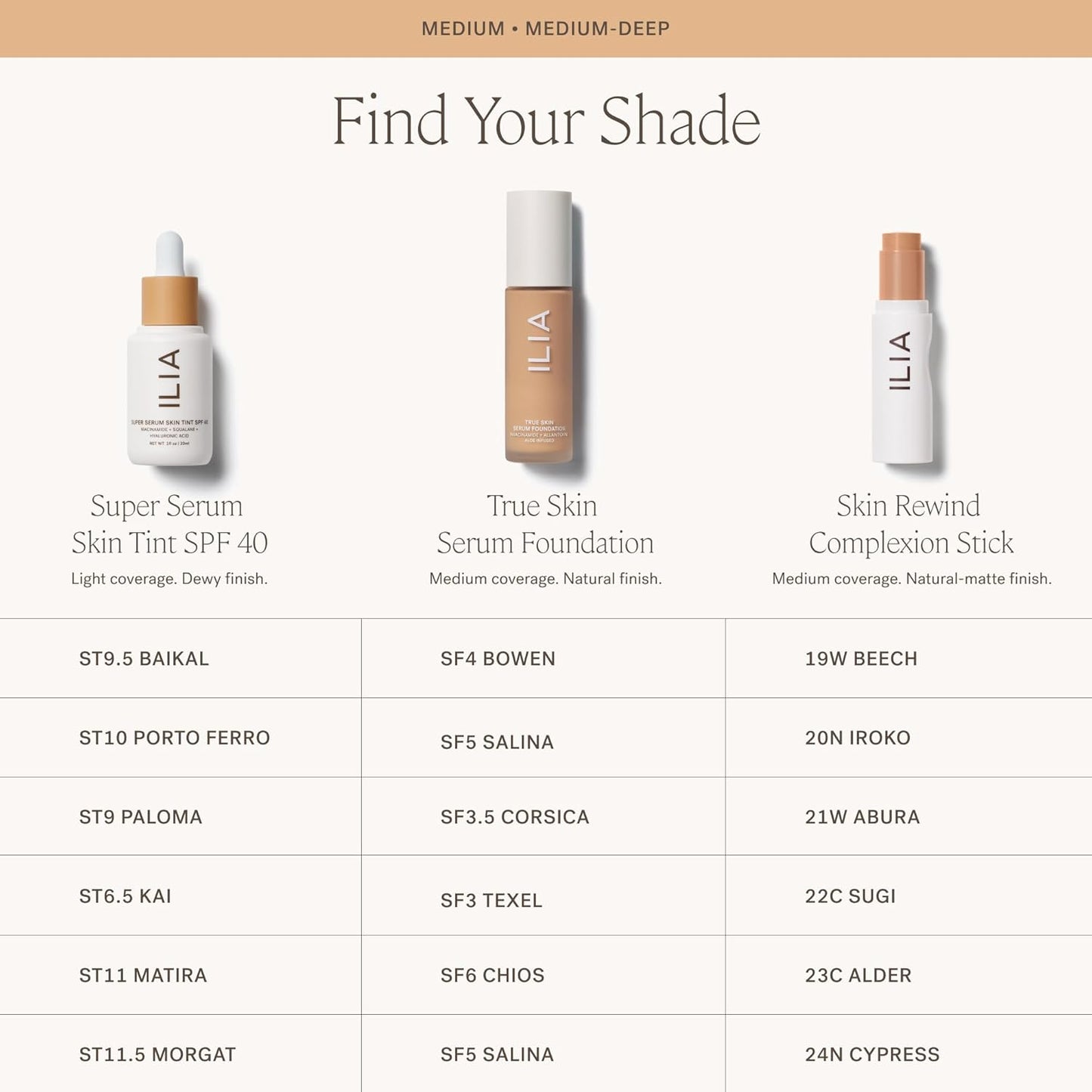 ILIA - Skin Rewind Complexion Stick - Foundation + Concealer + Skincare | Non-Toxic, Vegan, Cruelty-Free, Clean Makeup (19W - Beech, 0.35 oz | 10 g)