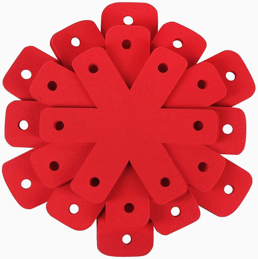 BYKITCHEN Pot Pan Protectors, Set of 12 and 4 Different Sizes, Larger & Thicker Red Pan Protector Pads, Pan Pot Separator Pads for Stacking and Protecting Your Cookware(10/12/14/16inch)