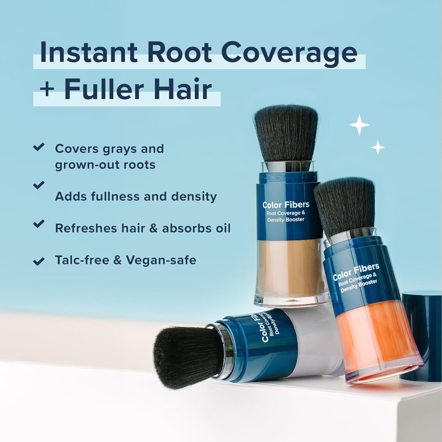 TRUHAIR Color Fibers Root Coverage & Density Booster | Quick-Apply Root Touch Up Hair Color | Natural Color Matching, Hair Cover up to Color Gray Roots - 11 Hair Colors Available (Gray)