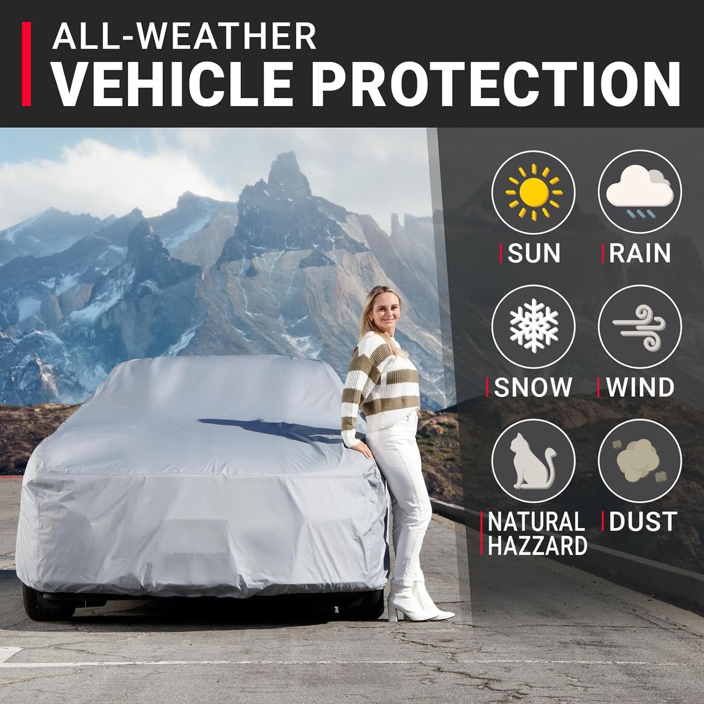 iCarCover Fits 1973-1977 Oldsmobile Cutlass Supreme Car Cover Automobiles Form-Fit Padded Full Exterior Waterproof Automobiles Protection Covers