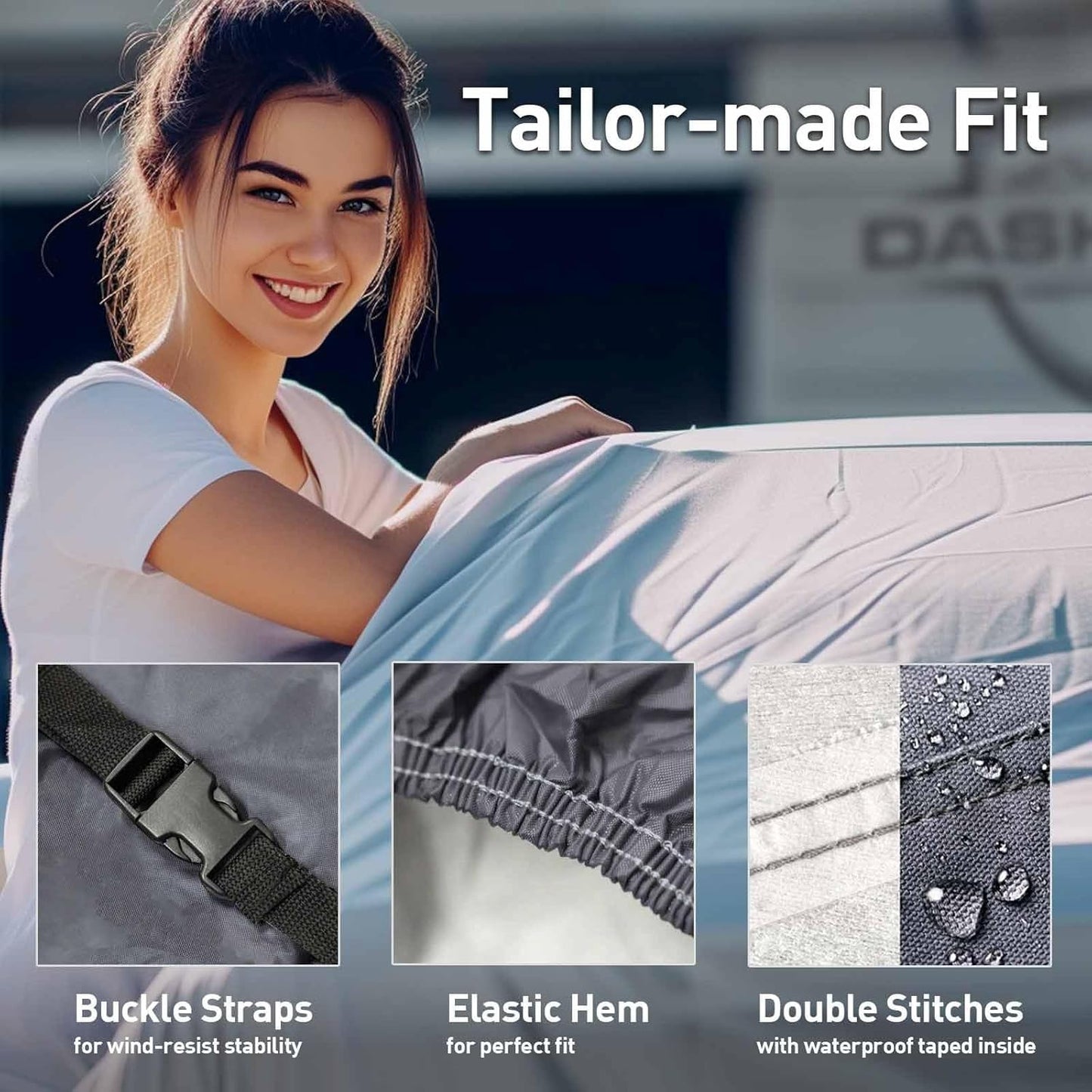 DaShield Ultimum Series Car Cover for Cadillac Series 62 1940-1959 Coupe 2-Door All Weather Protection Semi Custom Fit Dust, Sun, Snow, Rain Protection Indoor Outdoor
