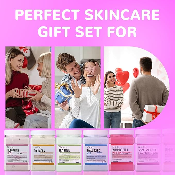 Jelly Mask, Facial Skin Care- Vampire "Peel-Off" Jelly Mask Set, Jelly masks for Facials Professional, Face Mask For Instant Hydration, Vegan Peel Off Face Mask, For Moisturizing, Smoothing (Vampire)