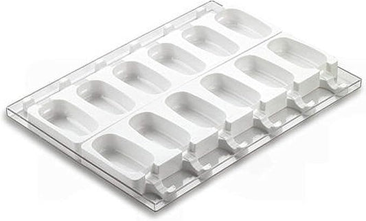 Silikomart - Ice cream and cake lolly moulds, 12 servings of 90 ml, make ice lollies