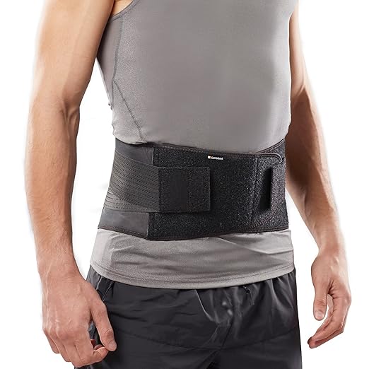 Copper-Infused Back Support Brace – Lightweight, Breathable Lumbar Belt with 6 Flexible Nylon Stays and Dual Adjustable Straps for Lower Back Pain Relief, Muscle Spasms, Strains, Arthritis, and Sciatica – Suitable for Men and Women (X-Large)