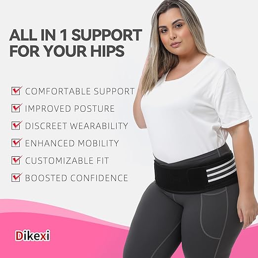 Sacroiliac SI Joint Hip Belt for Women Men-Alleviate Sciatica|Pelvic|Back|Lower Back Support, Pelvic Support Belt, Adjustable Lumbar Pain Relief, Trochanter Belt,Black, XXL(Hip Size 63"- 71")