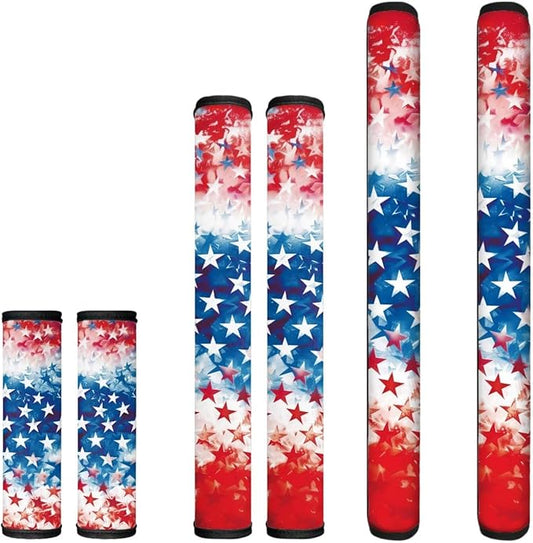 American Flag Theme Refrigerator Handle Door Covers 6 Pcs Microwave Dishwasher Keep Kitchen Clean from Smudges Food Stains Fingerprints July 4th USA Independence Day Decor